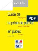 Guide de La Prise de Parole en Public