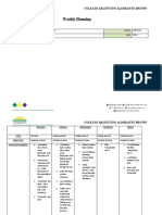 Weekly Planning 3rd Week - 4th Form