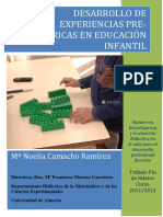 Desarrollo de Experiencias Pre-Numéricas en Educación Infantil M Noelia Camacho Ramírez PDF