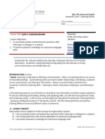 SAS #5 - Listening - ENG189 - Swu PDF