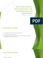 High-Risk Newborn: Complications Associated With Gestational Age and Development