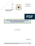 Document Cadre Entretien Et Securite Des Barrages Au BF Version Finale PDF