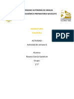 Asignatura: Estadística: Universidad Autónoma de Sinaloa Unidad Académica Preparatoria Navolato