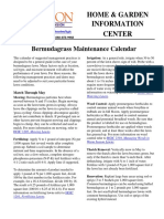 Bermudagrass Maintenance Calendar