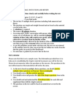 Acct 3503 Test 2 Format, Instuctions and Review Section A Friday