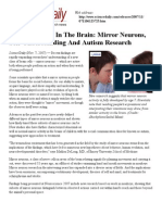 Mirror Neurons, Self Understanding and Autism Research