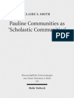 Pauline Communities As Scholastic Communities'