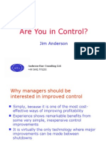 Are You in Control?: Jim Anderson