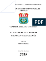 Plan Anual de Trabajo - Ciencia y Tecnologia