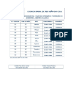 Calendário Reuniões Da CIPA