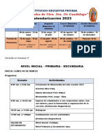 Calendarización 2023: "Los Ángeles de Ntra. Sra. de Guadalupe"