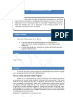 Unit 3 - Curriculum Integration in PE & Health: Pretest