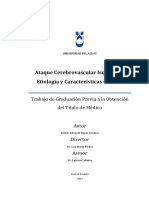 Ataque Cerebrovascular Isquémico, Etiología y Características Clínicas