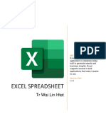 Formulas in Excel Spreadsheet