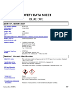 Safety Data Sheet: Blue Dye