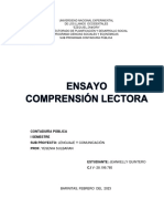 Ensayo Comprensión Lectora