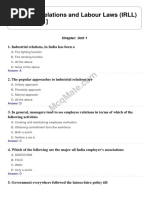 Industrial Relations and Labour Laws (IRLL) Solved MCQs (Set-1)