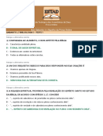 Gabarito - Bibliologia I PDF