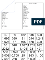 Bingo de Operações - 5° Ano