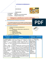 E1 A1 SESION COM. Dialogamos y Planificamos Nuestras Actividades.