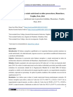 Balance Energético y Estado Nutricional en Niños Preescolares, Huanchaco