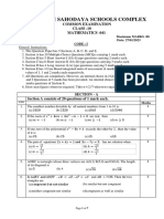 X Maths QP Code 1 PDF