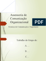 TRABALHO Técnicas de Comunicação