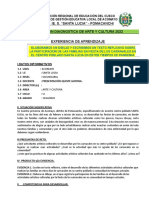 FICHA DE EVALUACION DIAGNOSTICA Arte y Cultura 2022