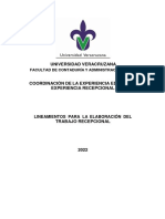 Lineamientos para La Elaboracion Del Trabajo Recepcional 2022 1