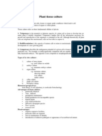 Plant Tissue Culture: GENE 251/351