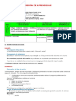 SESIÓN DE APRENDIZAJE Ciencia y Tecnologia 16 de Marzo