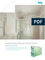 Knauf Sheetrock Wetstop 9.5mm-12.5mm - Technical Datasheet - PB09 - LE - FL - 1022 - V1