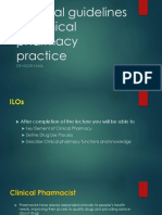 Lecture 3. General Guidelines For Clinical Pharmacy Practice