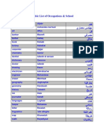 Arabic List of Occupations