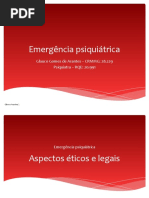 Emergências em Psiquiatria