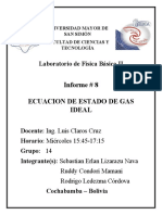 INFORME DE Estado de Gas Ideal