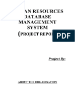 Human Resources Database Management System Report File