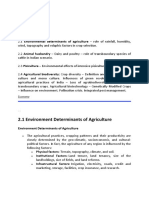 UNIT 2 - Envt Determinants, Dairy, Poultry, Agro Biodiversity