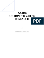 COMPILED READINGS AND GUIDELINES ON HOW TO WRITE THESIS (Prof. Zahiya B. Hadji Salih)