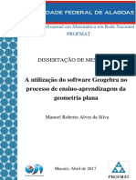 A Utilização Do Software Geogebra No Processo de Ensino-Aprendizagem Da Geometria Plana