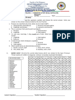 LS1E - Pronoun PRE & POST TEST