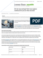 Income Tax Saving: Using Only 80C For Tax Saving? New Tax Regime May Be Beneficial For You at This Income - The Economic Times PDF