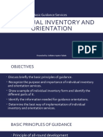 Individual Inventory and Orientation