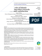 Abbas Et Al 2019 The Role of Islamic Marketing Ethics Towards Customer Satisfaction