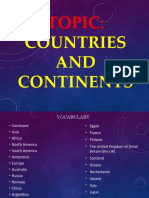 Countries and Continents