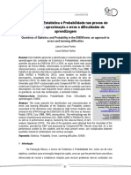 Questões de Estatística e Probabilidade Nas Provas Do ENEM: Uma Aproximação A Erros e Dificuldades de Aprendizagem