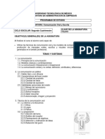 TEMARIO Comunicación Oral y Escrita