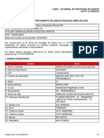 LGPD - Lei Geral de Prote Ção de Dados LEI #13.709/2018: Campo Dado