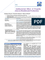 Evaluación Del Efecto Antibacteriano Del Propóleo y Su Aplicación en La Producción de Enjuagues Bucales