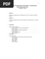 02 - Algoritmos e Programação Estruturada - Programação Estruturada para Dev